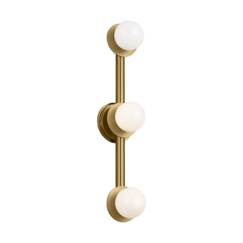Nodes 3 - Light Vanity Light, Burnished Brass