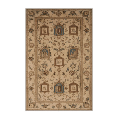 Machine Washable French Brown Area Rug