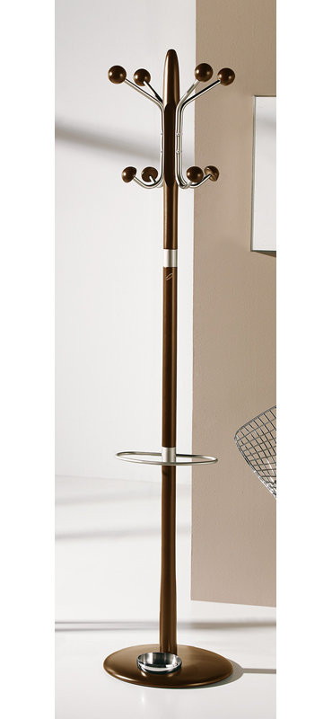 Lettie Freestanding 8 - Hook Coat Rack, Walnut