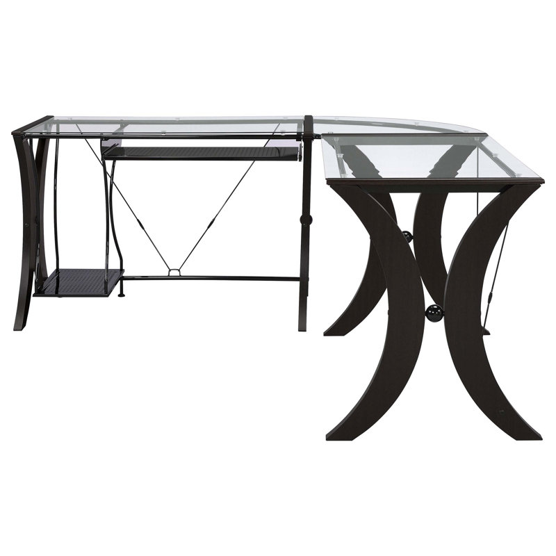 Bureau d'ordinateur en L Henley Cappuccino