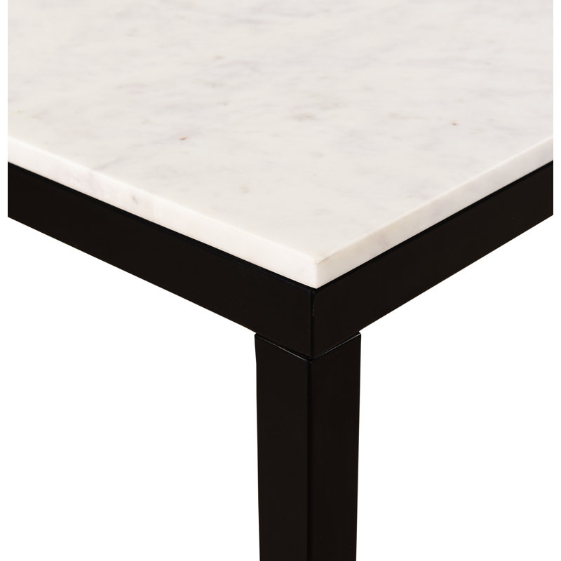 PARSON MARBLE DINING TABLE SMALL BLACK BASE