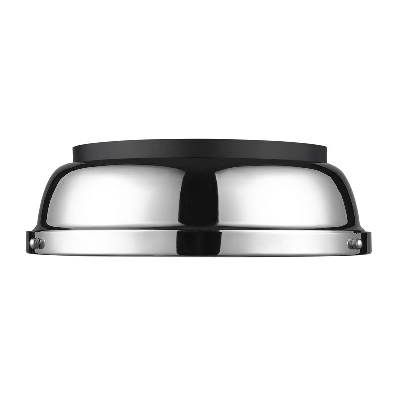 Plafonnier encastré 2 lumières Calico, Chrome, Noir mat