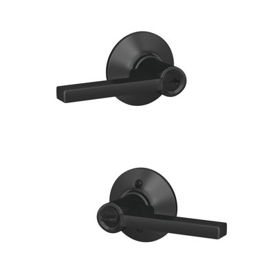 Latitude Keyed Door Lever with Round Rosette