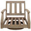 Fauteuil pivotant en bois de la Martinique