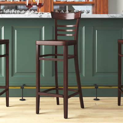 Giulia Counter Stool with Solid Wood Frame