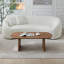 Table basse ovale en bois