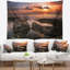 Tapisserie «Beach Rough Coast» avec ruines antiques-28509532