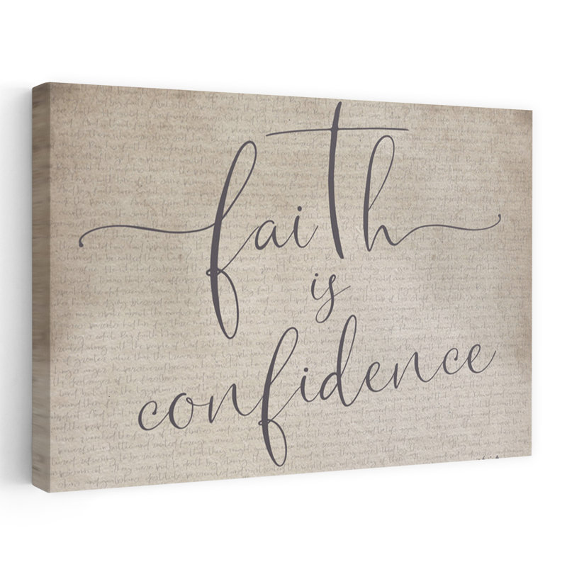 Faith Is Confidence, art contemporain abstrait, H 32 po x l 48 po
