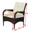 Chaises de salle à manger 2 pièces avec coussins Liberatore (coussin beige)