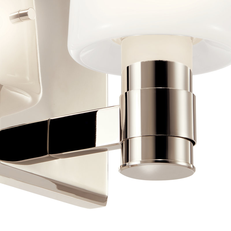 Jahray Steel Armed Sconce, Polished Nickel