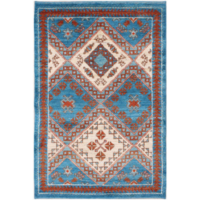 Geometric Hand Knotted Area Rug