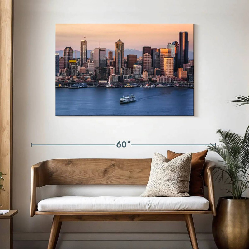 Vue de Seattle, H 30 po x l 45 po