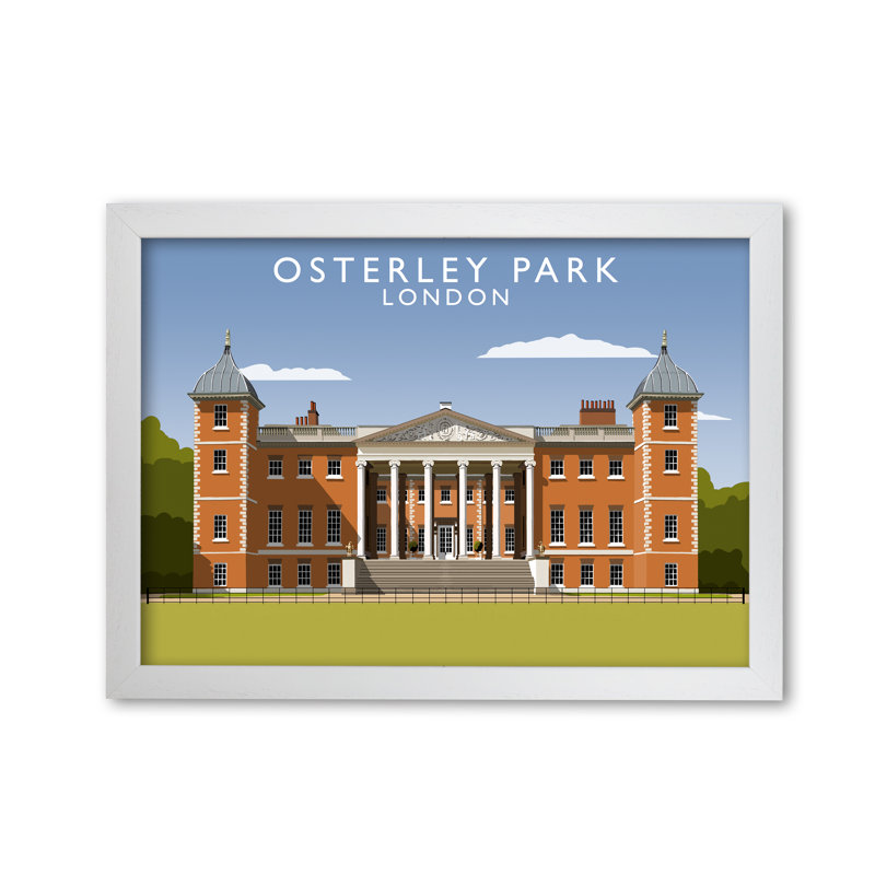 Osterley Park London by Richard O'Neill - Single Picture Frame Print, 21 cm H x 297 cm W, White