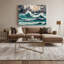 Art mural sur toile vert de la collection Coastal Ocean Estate-1280310987