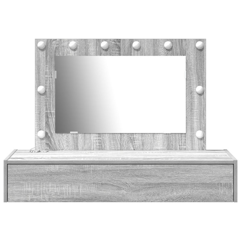 MDF 100 X 40 X 70 Cm Storage Dressing Table Rectangular, Grey Sonoma