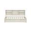 Structure de lit simple avec bibliothèque latérale, deux tiroirs et port USB intégré pour une vie moderne et organisée