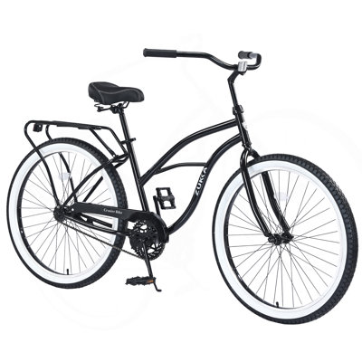 Single Speed Bicycles 26"Inch,Steel Frame, Wide Wheels For Stability, Rear Coaster Brakes,Multiple Colors Men's Beach Cruiser Bike