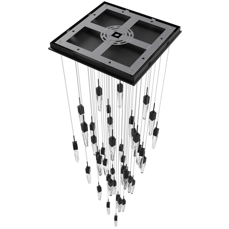 41 - Light Chandelier, Matte Black