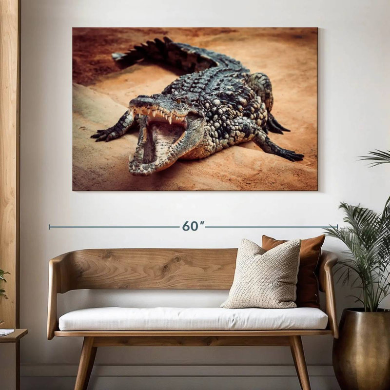 Brampt Crocodile, 34" H x 51" W