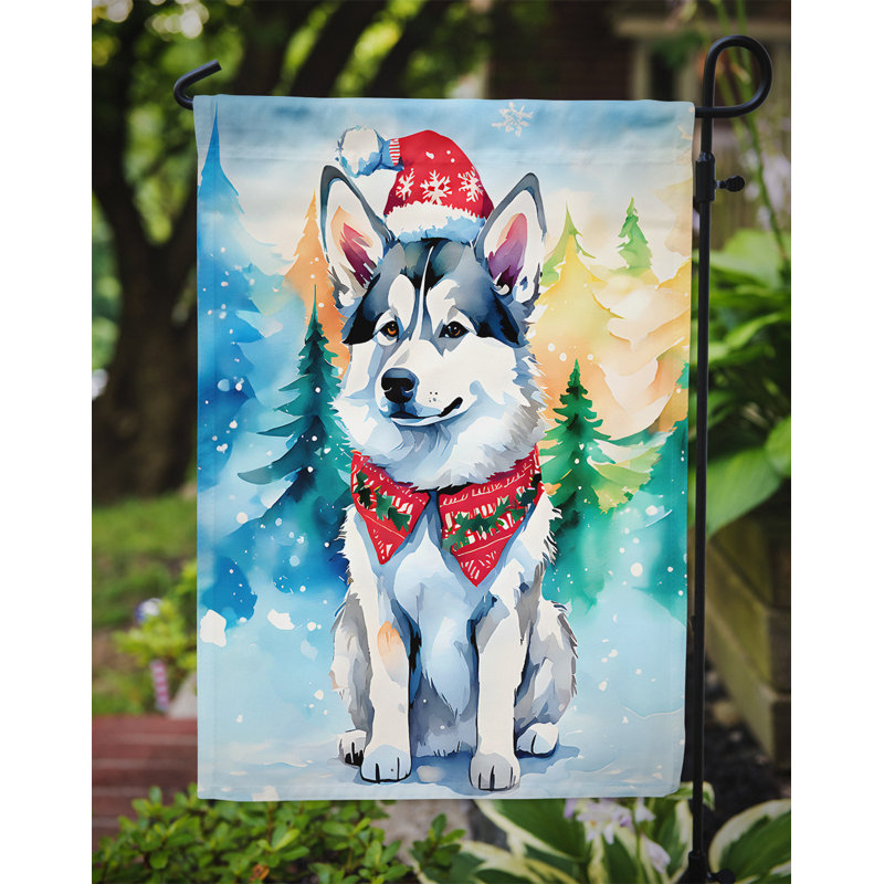 Polyester double face Noël, H 15,5 po x l 11,25 po