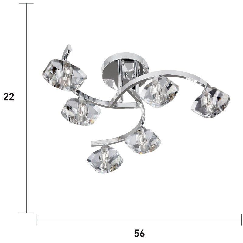 Baggett Glass Semi Flush Mount