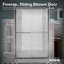 Porte de douche coulissante double sans cadre l 54,62" x h 65,81" avec technologie de couche propre Finesse