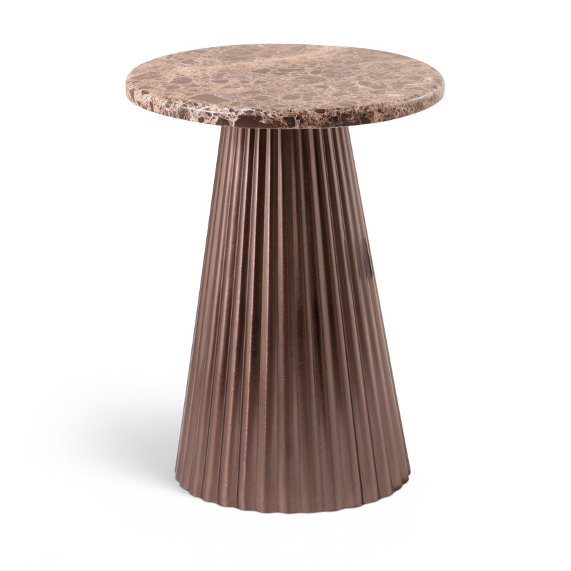 Table de bout Cindra, 15" Height, Brun, Bronze