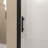 30"X 72" Pivot Shower Door, Matte Black Aluminum Frame, Half Frame ,1/4"(6Mm) Tempered Glass Explosion Proof Film,Stainless Steel Handle-126145902