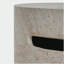 Table d'appoint en béton léger avec poignée, finition, structure de beauté naturelle et moderne, dimensions 15,5 po x 15,5 po x 18,5 po