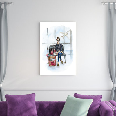" Travel Girl " Painting Print