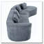 Canapé modulaire de 132 po au design incurvé, canapé modulaire en chenille 2 pièces avec 4 coussins, éponge moelleuse et coussin à ressorts-1225880515