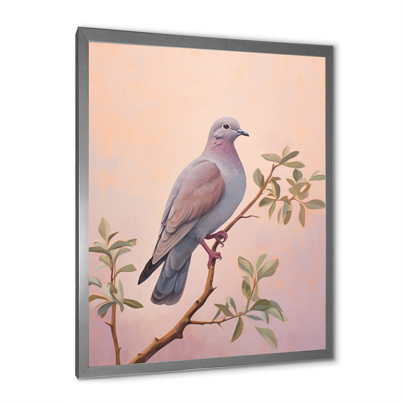 «Dove S Solever Presence», reproduction sur toile, Cadre simple argenté, H 40 po x l 30 po x P 1,5 po