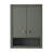 Laval 24" Wall Mounted Bathroom Storage Cabinet with 2 Doors, Adjustable Shelf and Open Shelf-123398541-123123723