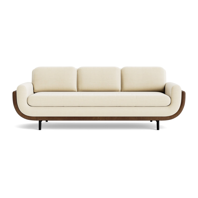 Regatta 100 Sofa, Performance Linen - Cream/Bedford - Tobacco, Black