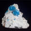 Cavansite avec calcite cubique miniature