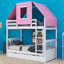 Lit superposé simple au-dessus de simple avec tiroirs pour enfants-93548185-93548186