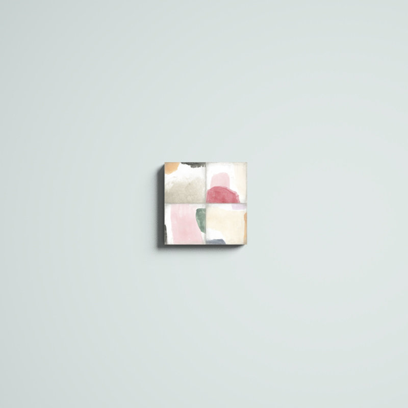 «Pastel Tile III», peinture sur toile tendue, H 12 po x l 12 po