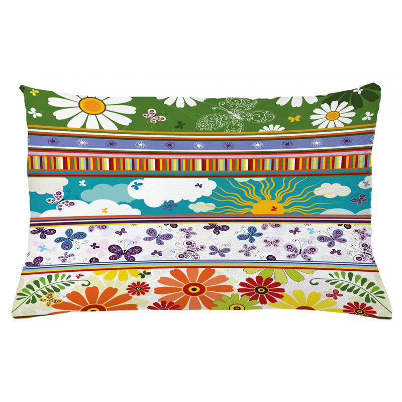 Housse de coussin lombaire d’intérieur/extérieur summer, 16 po x 26 po