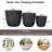 Lightweight MGO Planter Set of 3,16.93"+13.78"+11.02" Dia Round Concrete Stackable Flower Pots with Drainage Holes and Rubber Plug,Crackle Stone Texture for Patio Garden Balcony Indoor Outdoor-1545867631