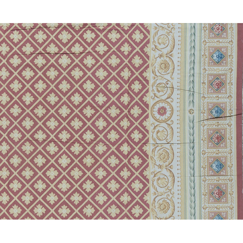 Hand-Knotted High-Quality Red and Beige Area Rug