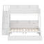 Lit mezzanine peu encombrant avec marches de rangement, lit gigogne caché, tablettes, lumières DEL RVB et prises USB-2006865010