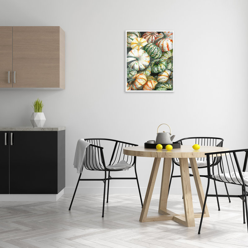 Art de giclée encadrée à motif de gourde mixte par Alexandria Gilbert Kincaid, Giclée encadrée blanc bord de mer