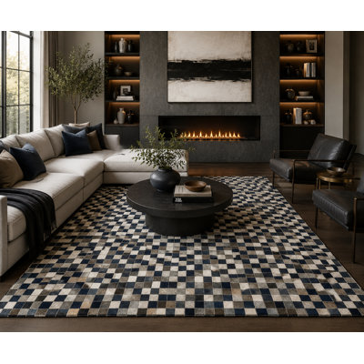 Tapis en cuir de vache Juwairia