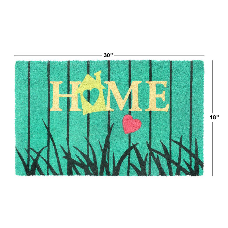 Maison d’oiseau touffeté à la machine coco 30 po x 18 po tapis de porte extérieur antidérapant Sipos