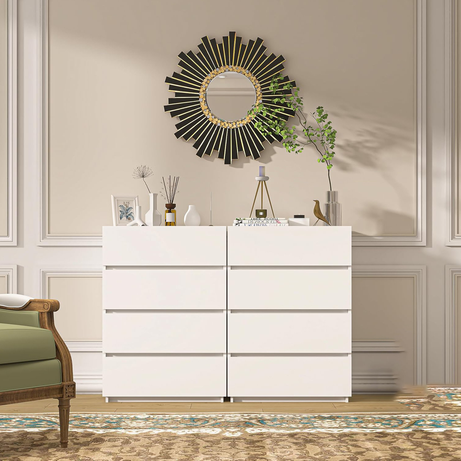 Hokku Designs 4 Drawer Dresser,Modern Closet Drawers Stackable Storage ...