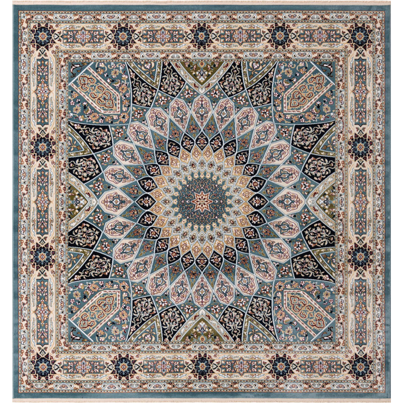Kelayeh Oriental Indoor Rug, Square 7'10"