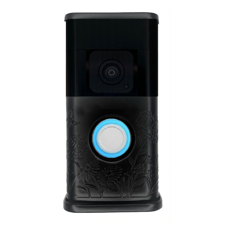 Housse pour sonnette de jardin vidéo (Ring 3, 3 Plus, 4, Batterie Plus, compatible Batterie Pro), Noir mat