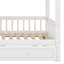 Lit superposé multifonctionnel en bois avec toit, escalier de rangement et lit gigogne-1234523142
