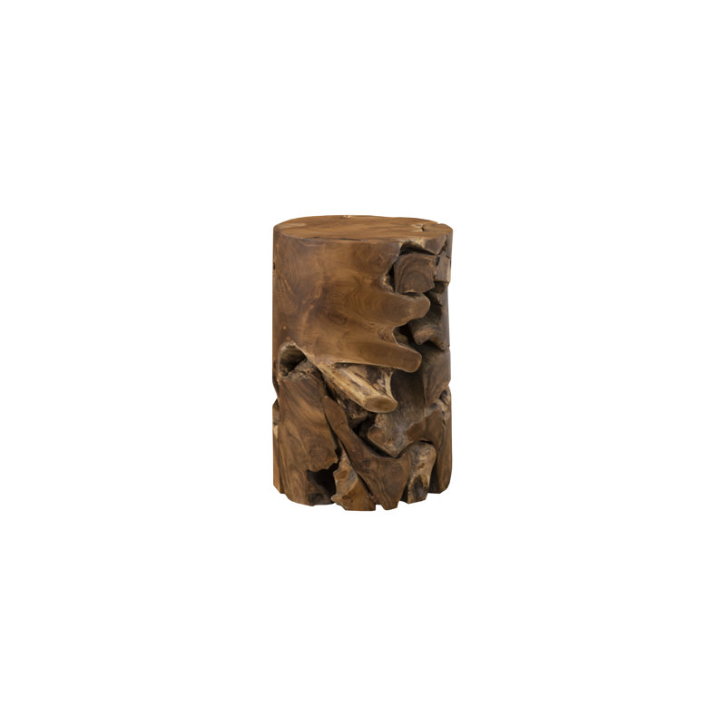Chunk Teak Side Table Round