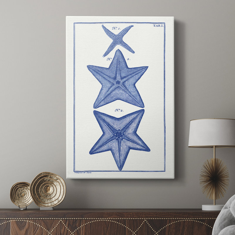 Blue Sea Stars II - galerie Cavas sur mesure, H 27 po x l 18 po